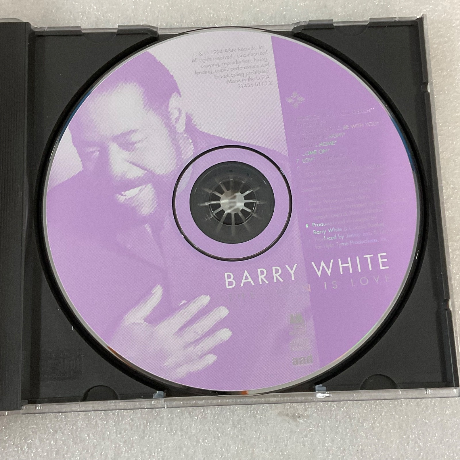 Barry White The Icon Is Love CD 1994 A&M Records Soul R&B Album - Image 13