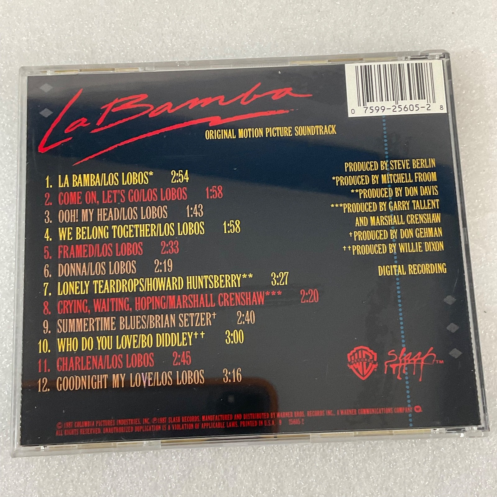 La Bamba Original Motion Picture Soundtrack CD Los Lobos & Various Artists - Image 2