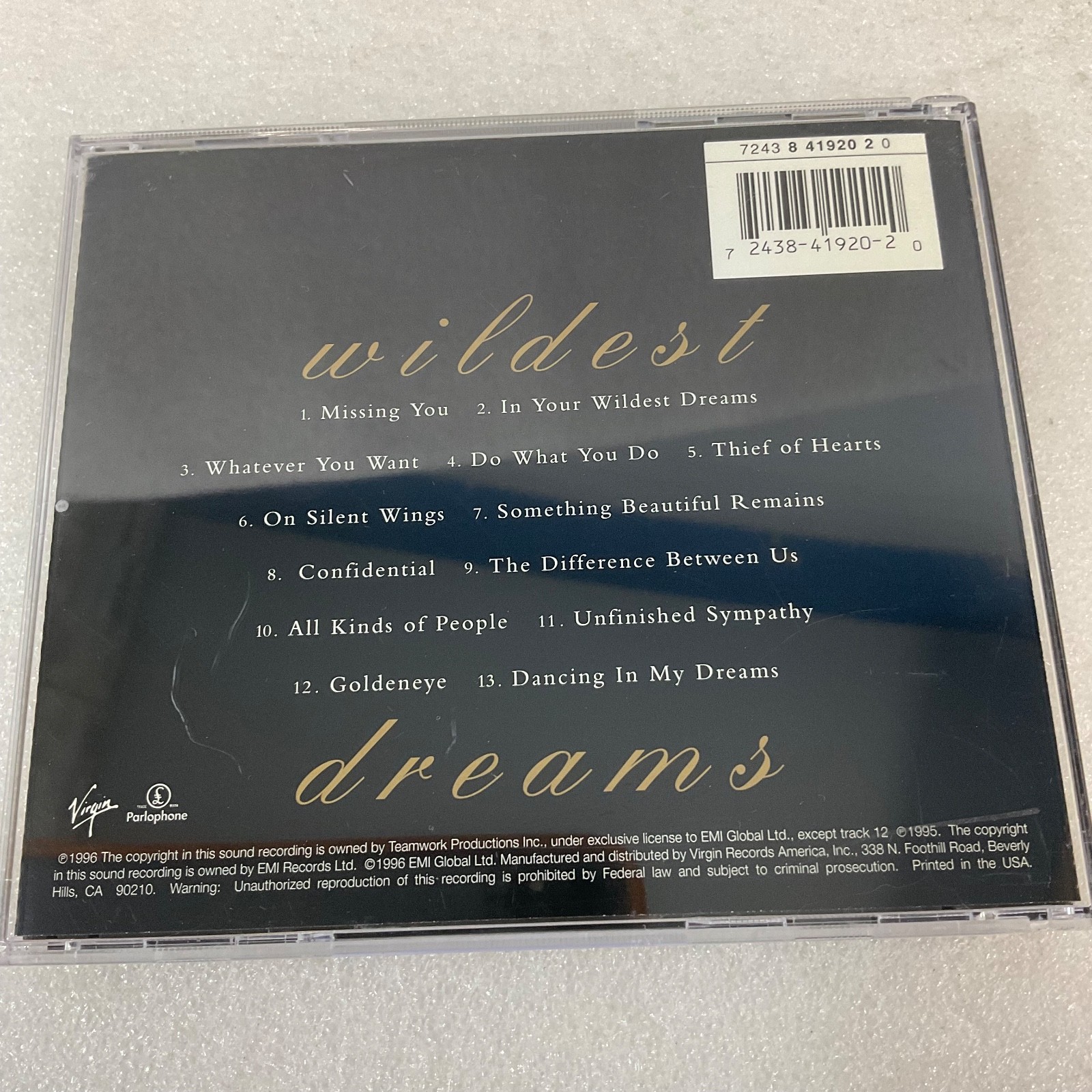 Tina Turner Wildest Dreams CD Album Virgin Records America 1996 Pop Rock - Image 2