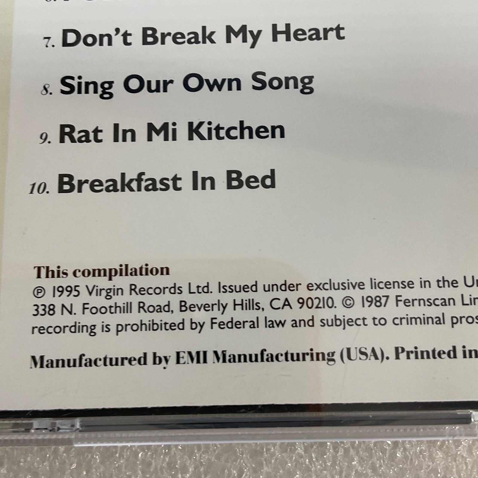 The Best of UB40 Volume One CD Virgin Records Reggae Pop Compilation - Image 12