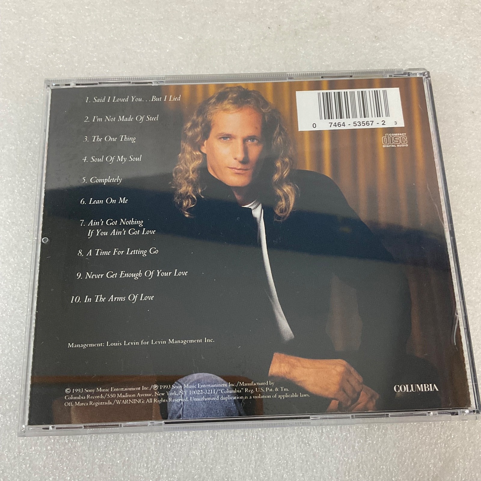 Michael Bolton The One Thing CD Columbia CK 53567 Soft Rock Ballads - Image 2