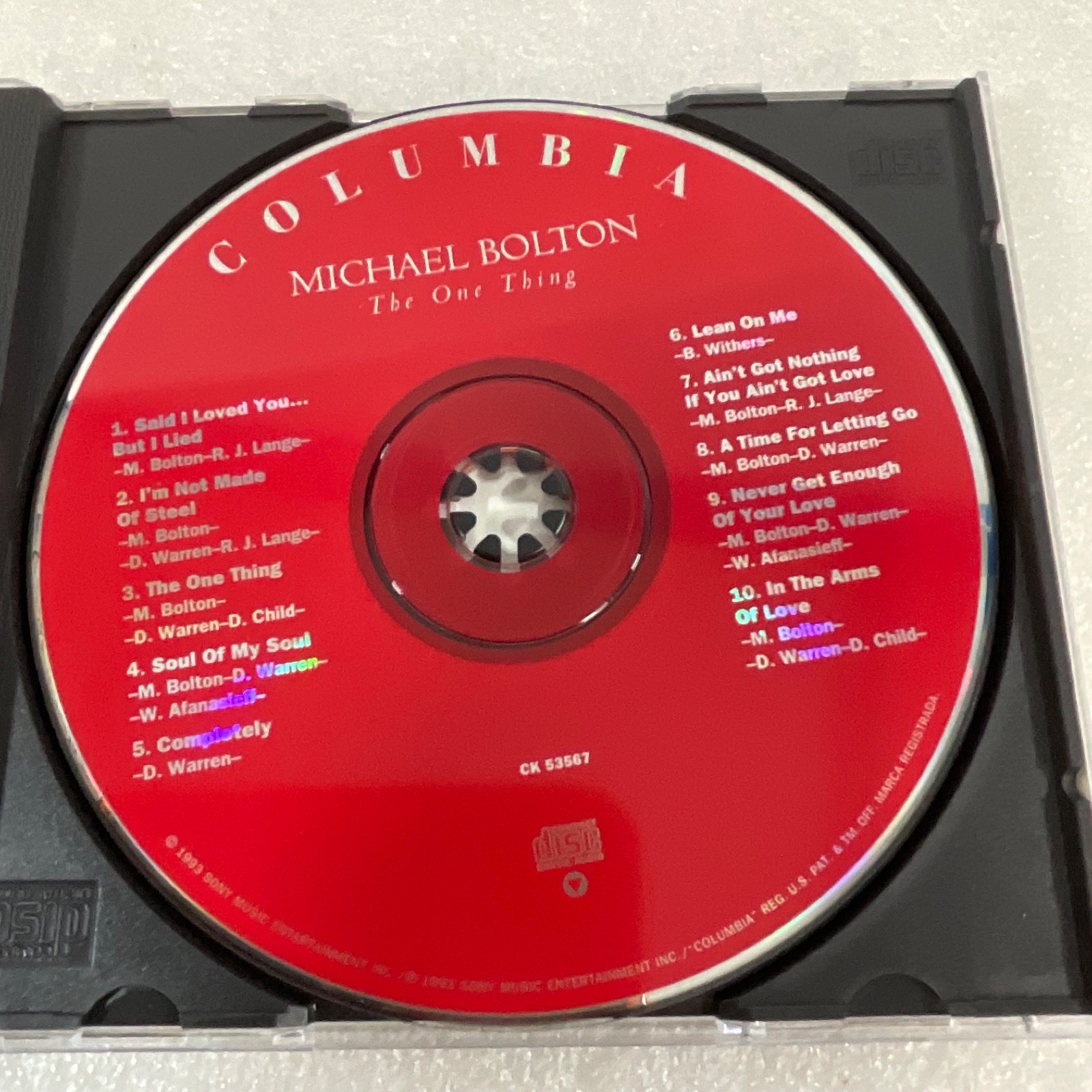Michael Bolton The One Thing CD Columbia CK 53567 Soft Rock Ballads - Image 14