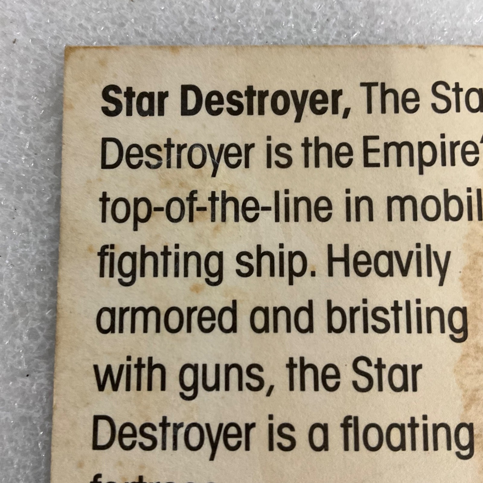 1977 Star Wars Wonder Bread Star Destroyer Card #14 - Image 7
