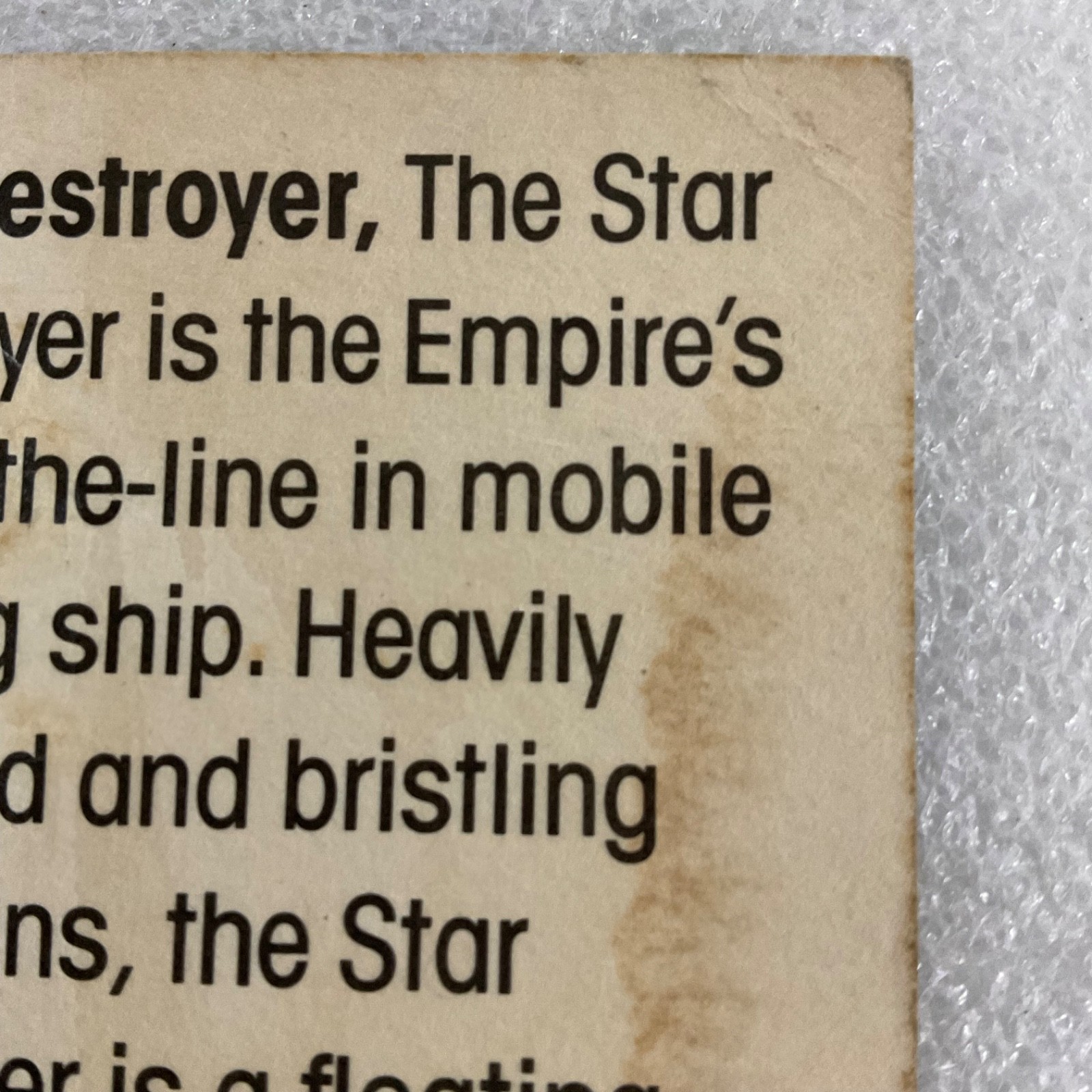 1977 Star Wars Wonder Bread Star Destroyer Card #14 - Image 8