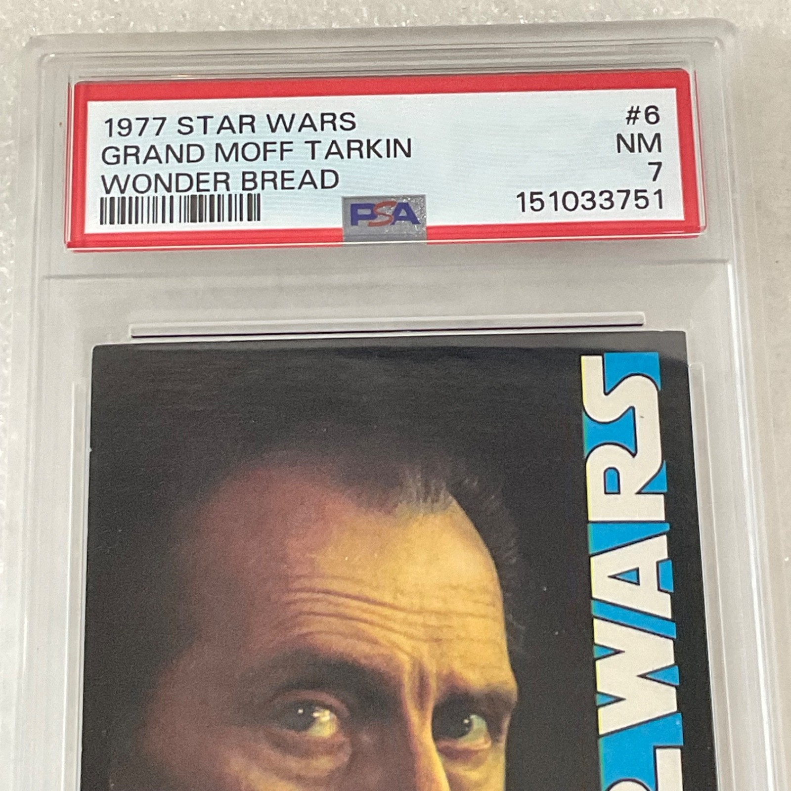 1977 Star Wars Wonder Bread Grand Moff Tarkin #6 PSA 7 CERT#151033751 - Image 7