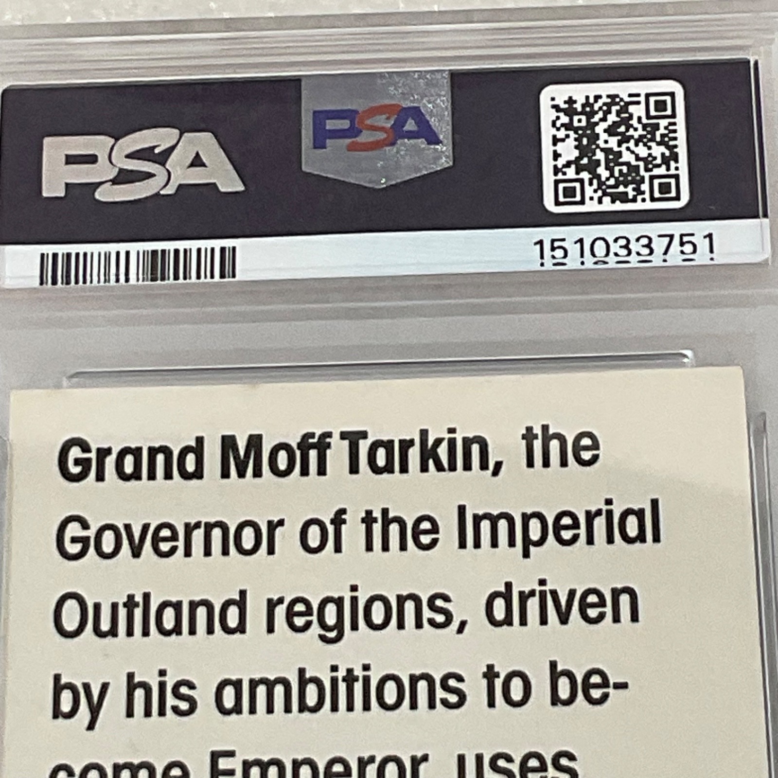 1977 Star Wars Wonder Bread Grand Moff Tarkin #6 PSA 7 CERT#151033751 - Image 12