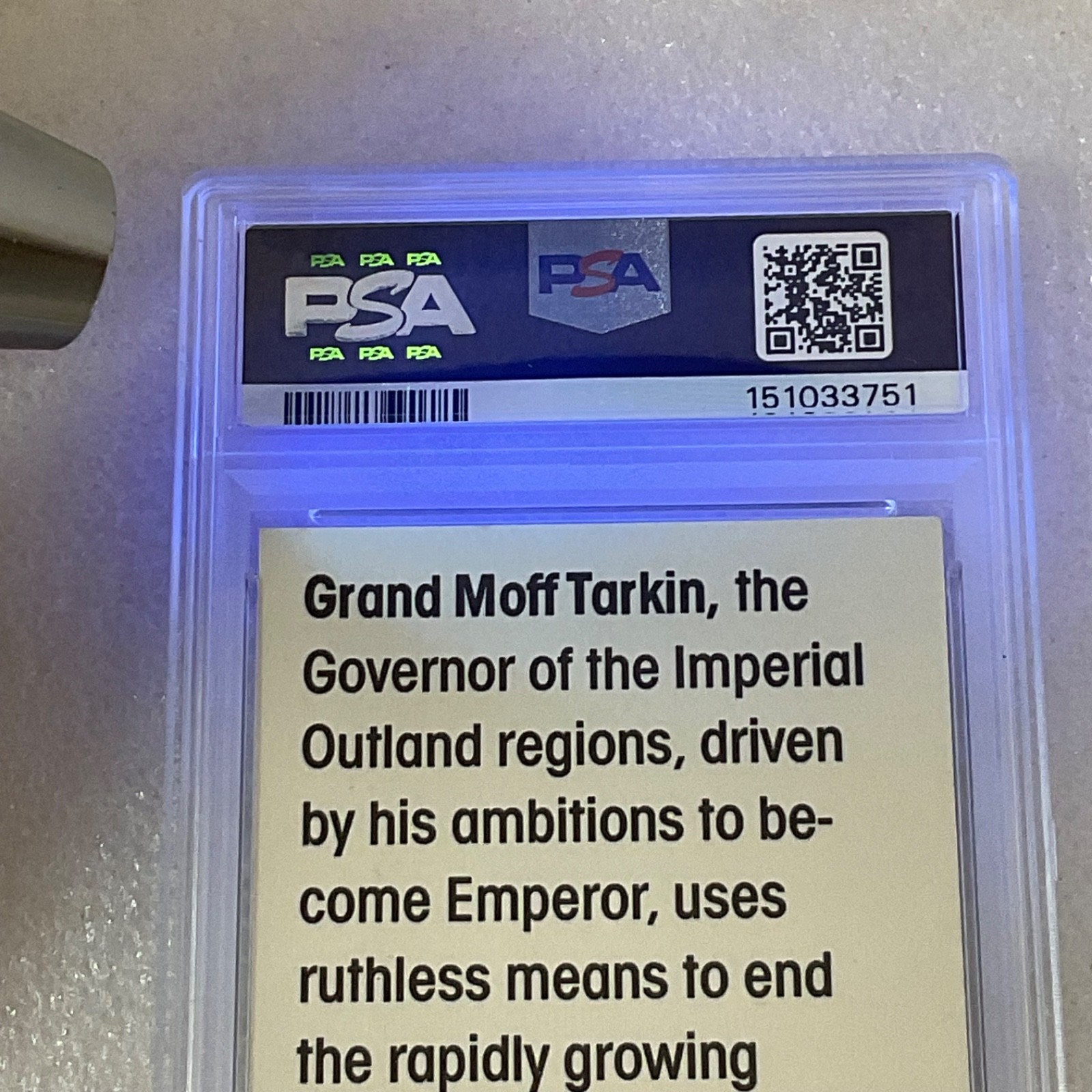 1977 Star Wars Wonder Bread Grand Moff Tarkin #6 PSA 7 CERT#151033751 - Image 17