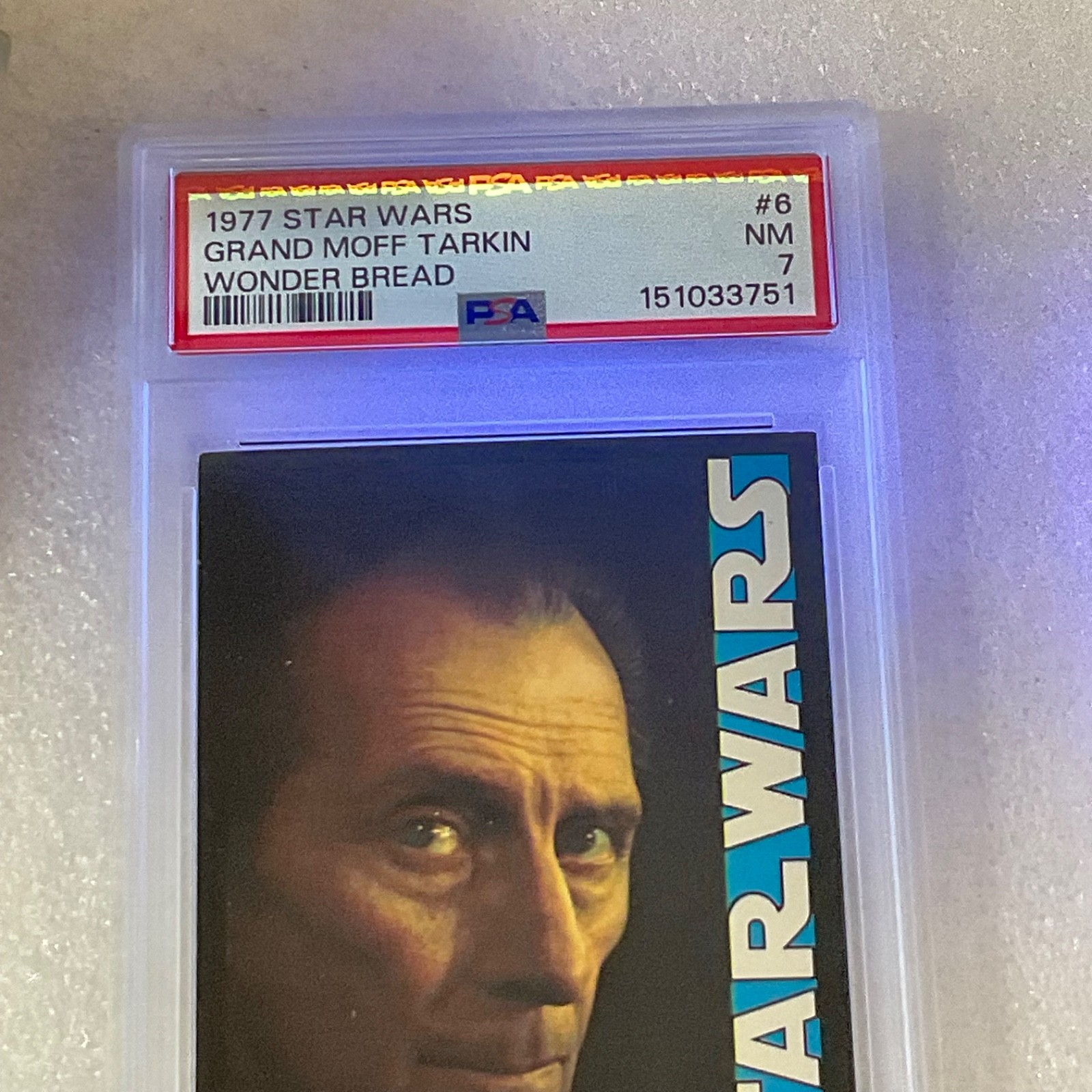 1977 Star Wars Wonder Bread Grand Moff Tarkin #6 PSA 7 CERT#151033751 - Image 18