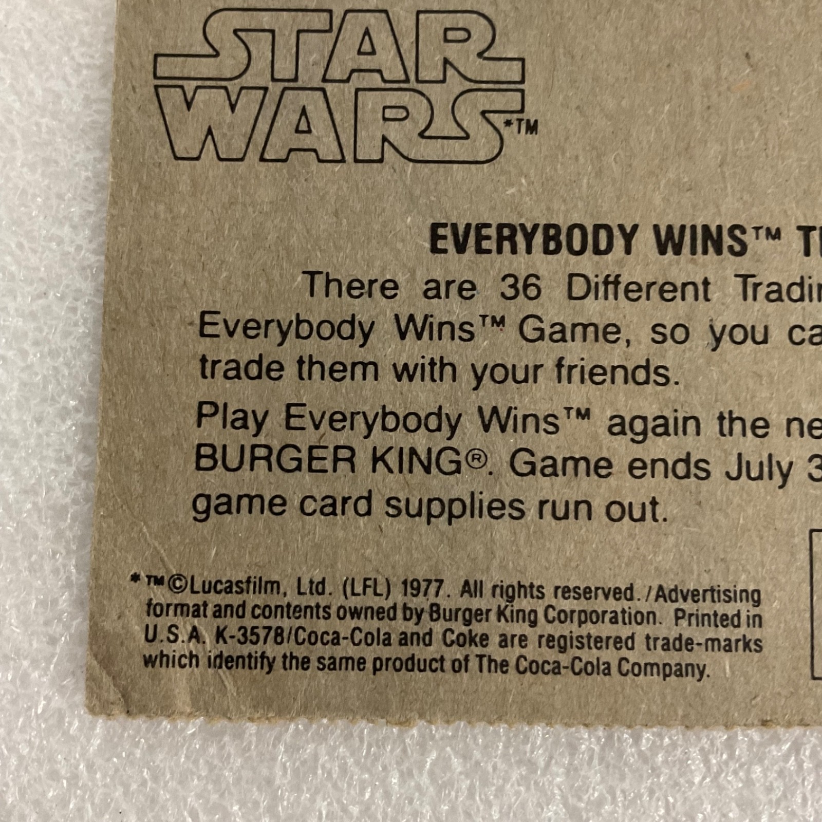 Star Wars 1977 Raid On The Death Star! Burger King Trading Card - Image 10