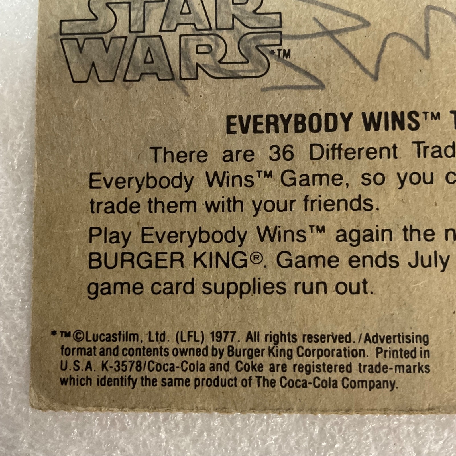 Star Wars Space Adventurer Han Solo Card Burger King - Image 11