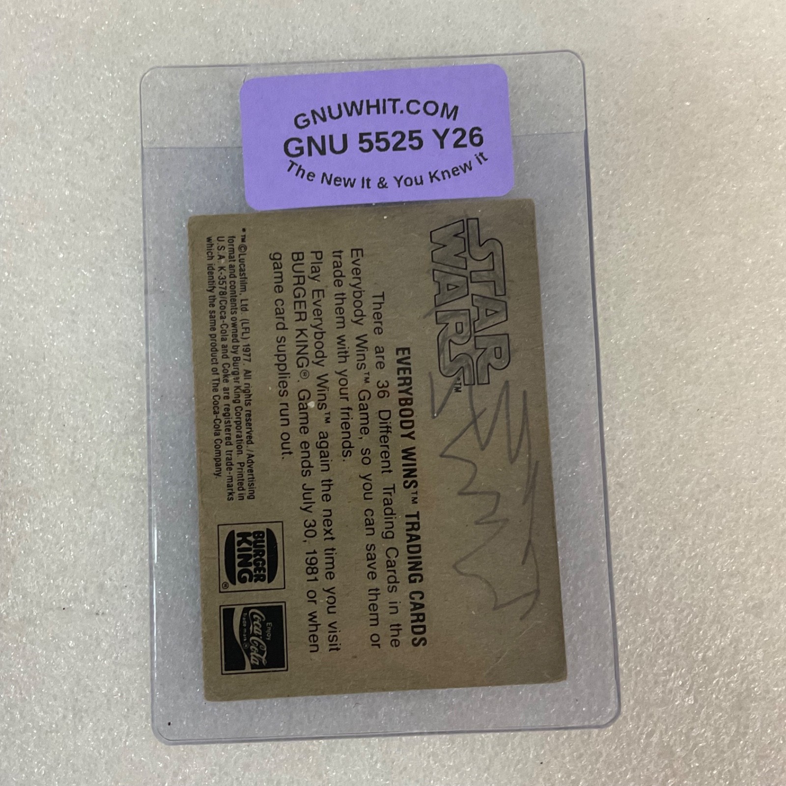 Star Wars Space Adventurer Han Solo Card Burger King - Image 13