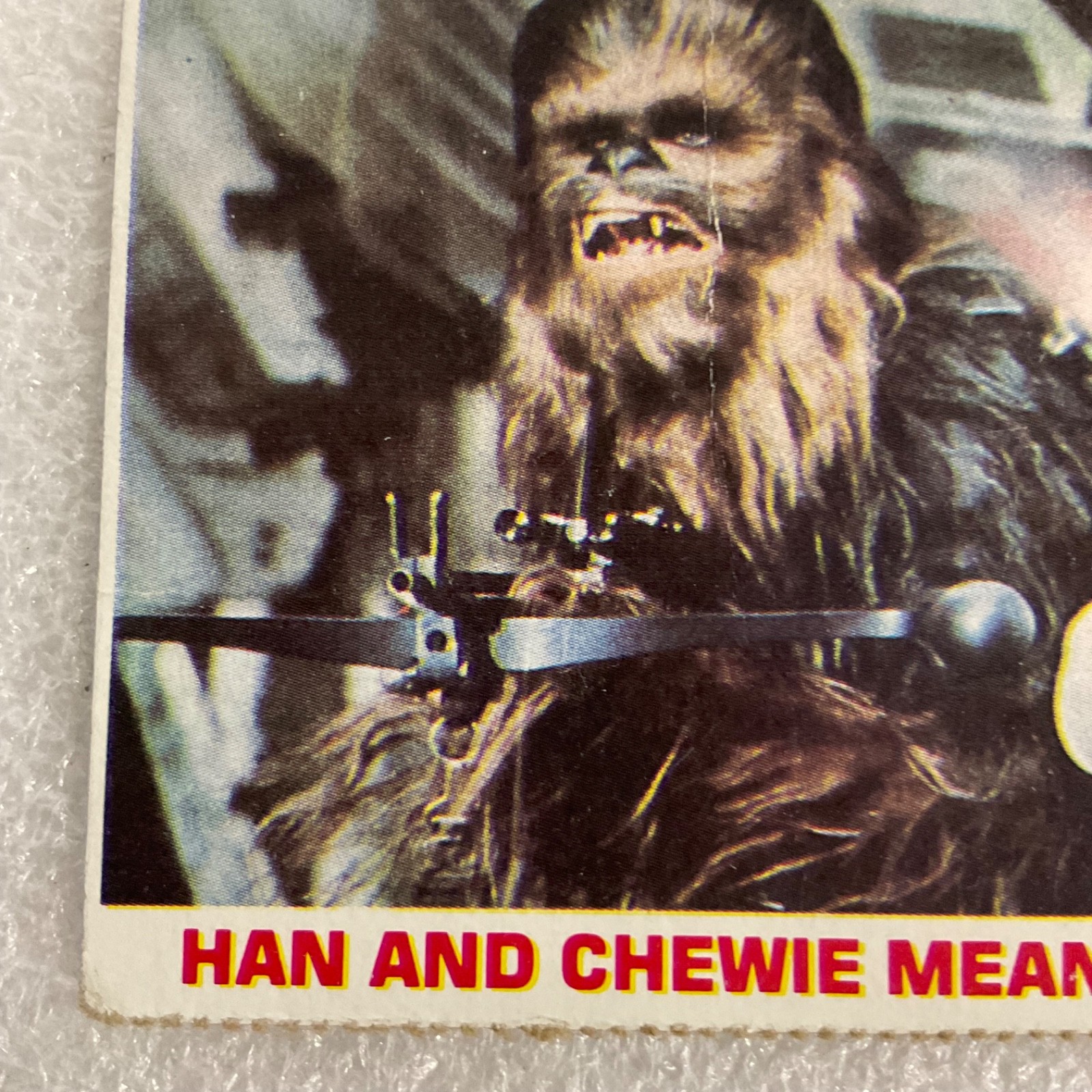 Star Wars 1981 Han and Chewie Mean Business Trading Card - Image 6