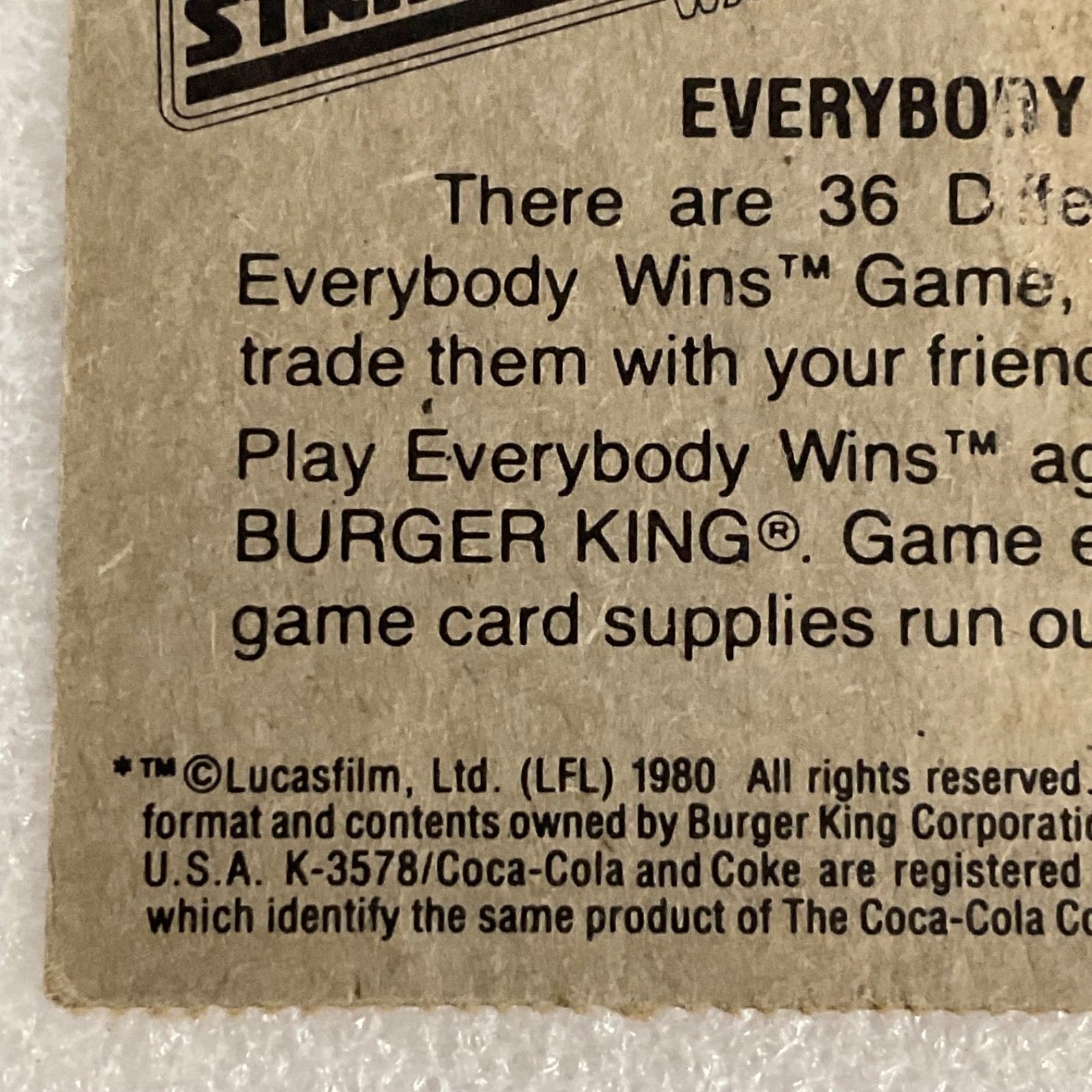 Star Wars 1980 Empire Strikes Back Dashing Han Solo Burger King Card - Image 9