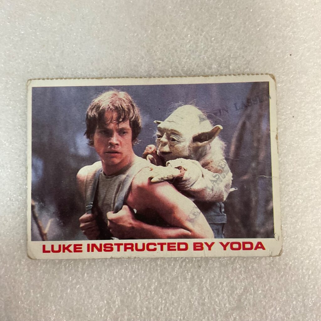 Star Wars 1980 Empire Strikes Back Luke Instructed By Yoda Card - Image 1