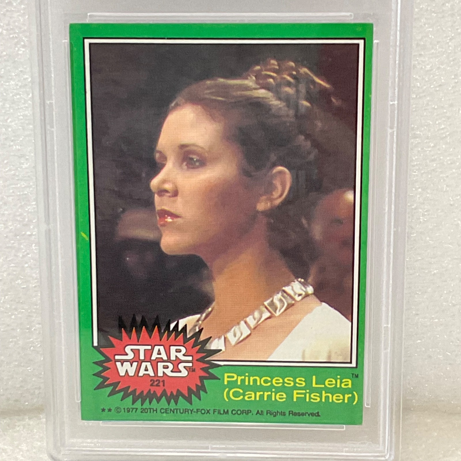 1977 Star Wars #221 Princess Leia Carrie Fisher PSA 7 CERT#151033784 - Image 4