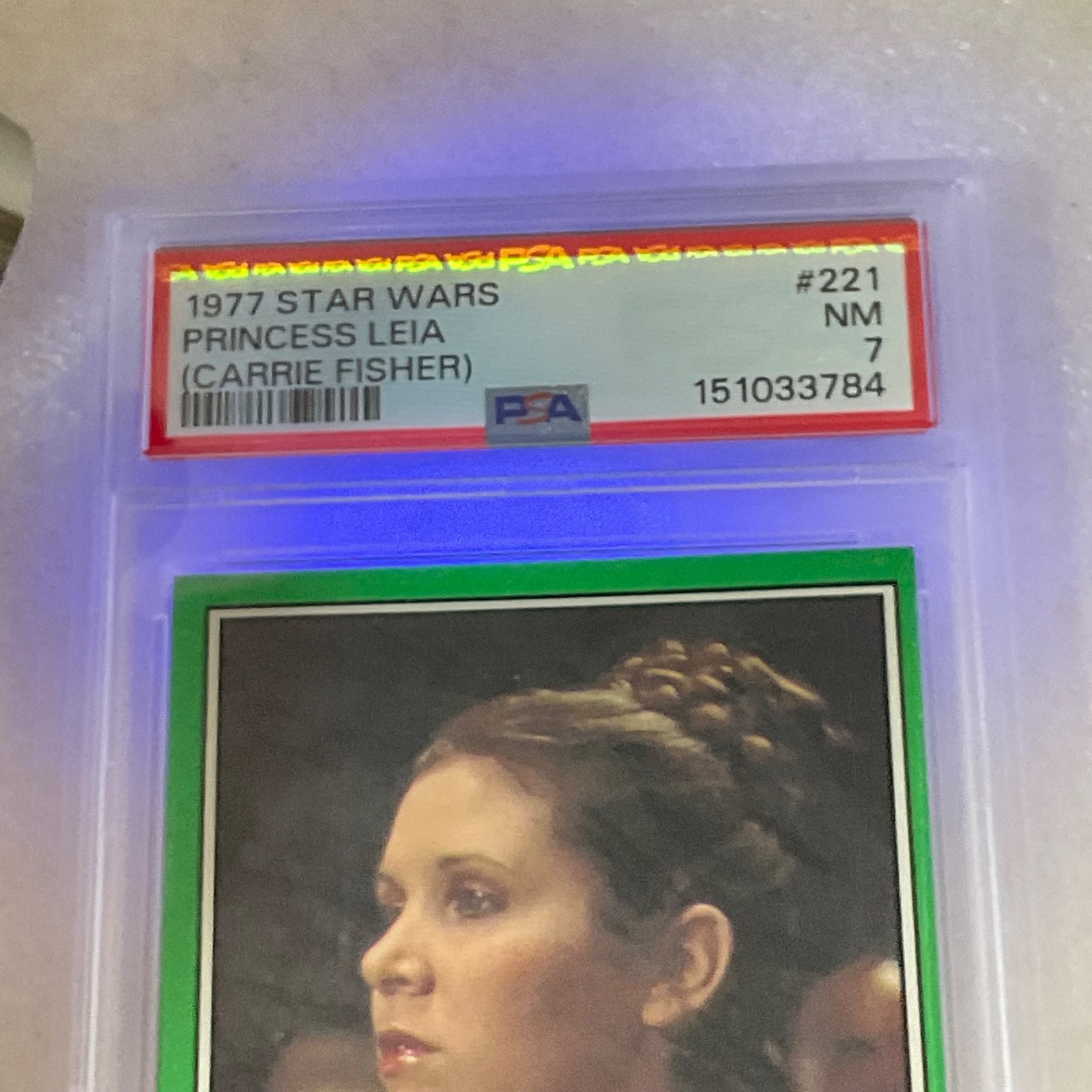 1977 Star Wars #221 Princess Leia Carrie Fisher PSA 7 CERT#151033784 - Image 19