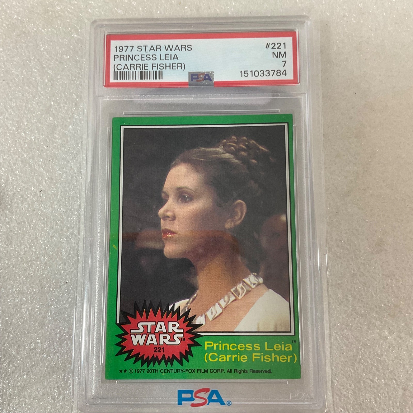 1977 Star Wars #221 Princess Leia Carrie Fisher PSA 7 CERT#151033784 - Image 21