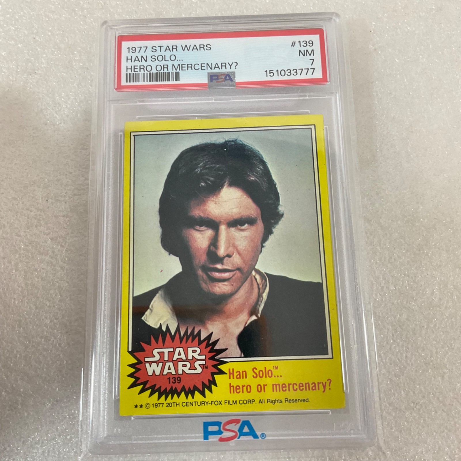 1977 Star Wars Han Solo Hero Or Mercenary #139 PSA 7 CERT#151033777 - Image 20