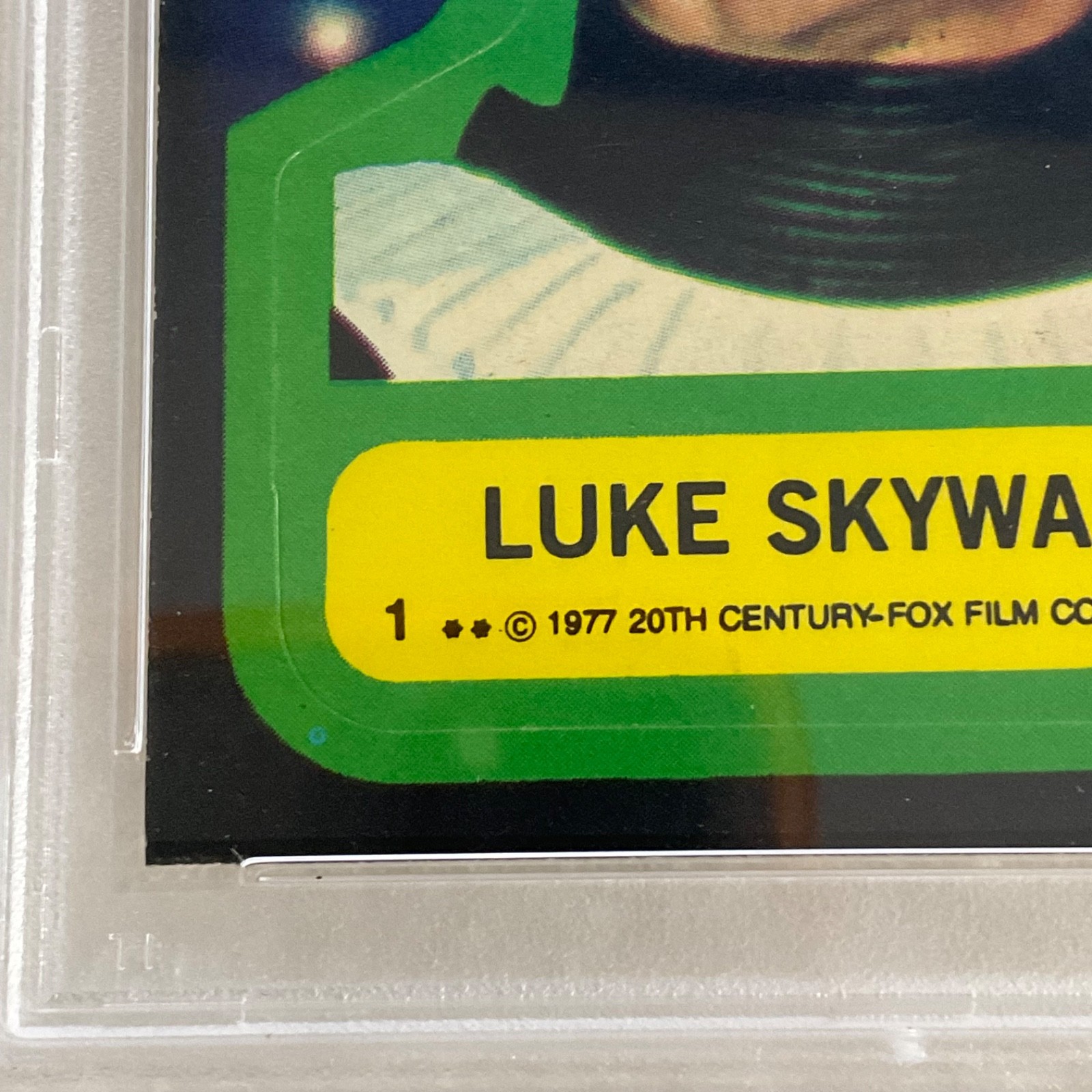 Star Wars 1977 Luke Skywalker Sticker Card #1 PSA 4 CERT#76640516 - Image 7