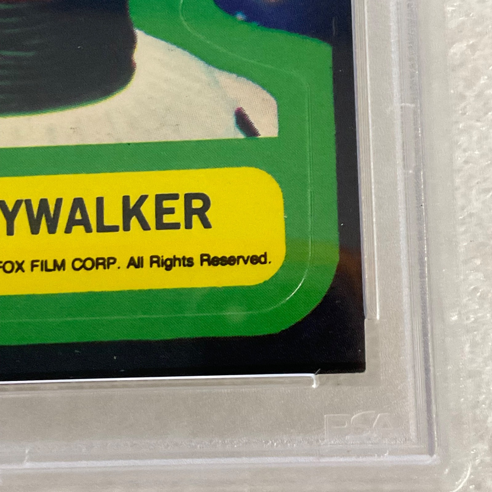 Star Wars 1977 Luke Skywalker Sticker Card #1 PSA 4 CERT#76640516 - Image 6