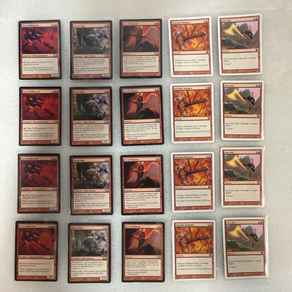 MTG 20 Card Red Lot M12 & 9th Ed Fiery Hellhound Blood Ogre - Image 1