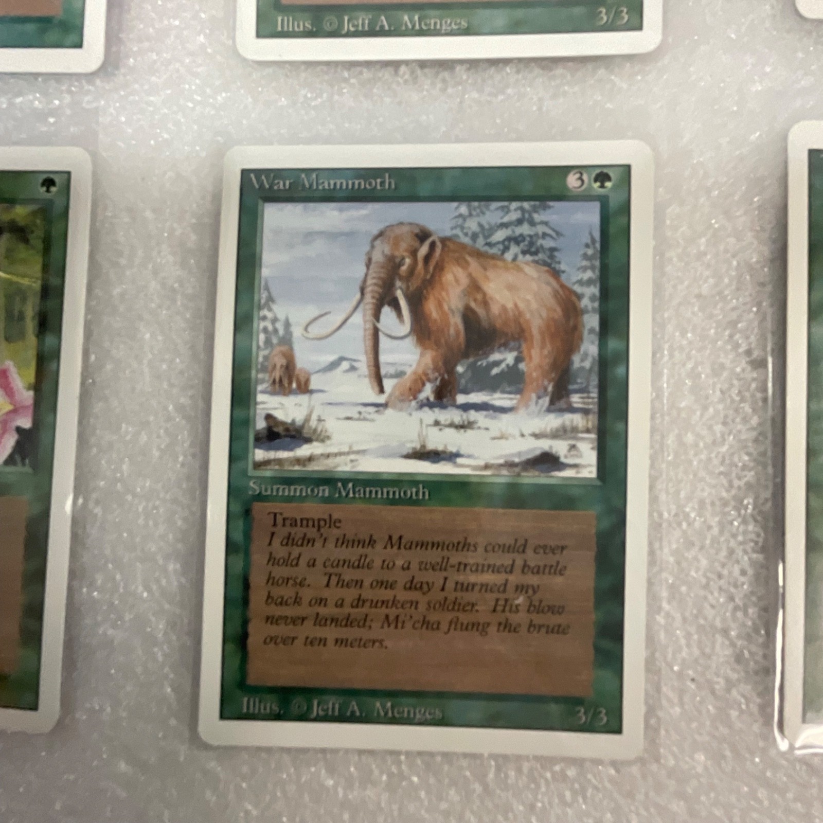 MTG 20 Card Green Lot Revised 3ED Llanowar Elves War Mammoth - Image 6
