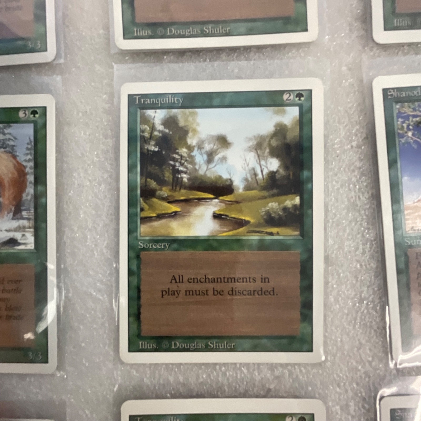 MTG 20 Card Green Lot Revised 3ED Llanowar Elves War Mammoth - Image 9