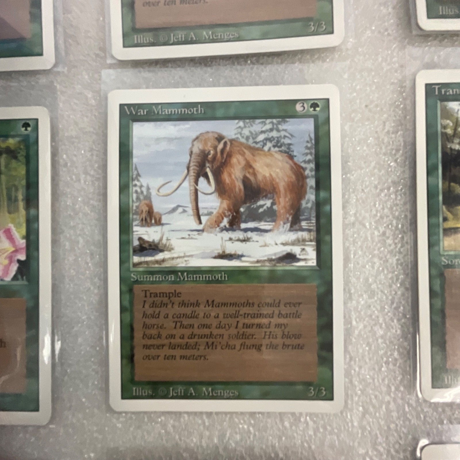 MTG 20 Card Green Lot Revised 3ED Llanowar Elves War Mammoth - Image 4