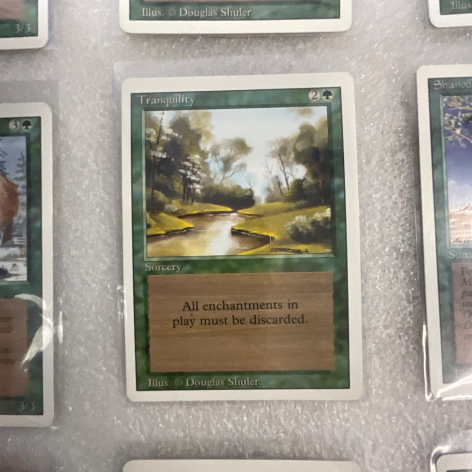 MTG 20 Card Green Lot Revised 3ED Llanowar Elves War Mammoth - Image 8