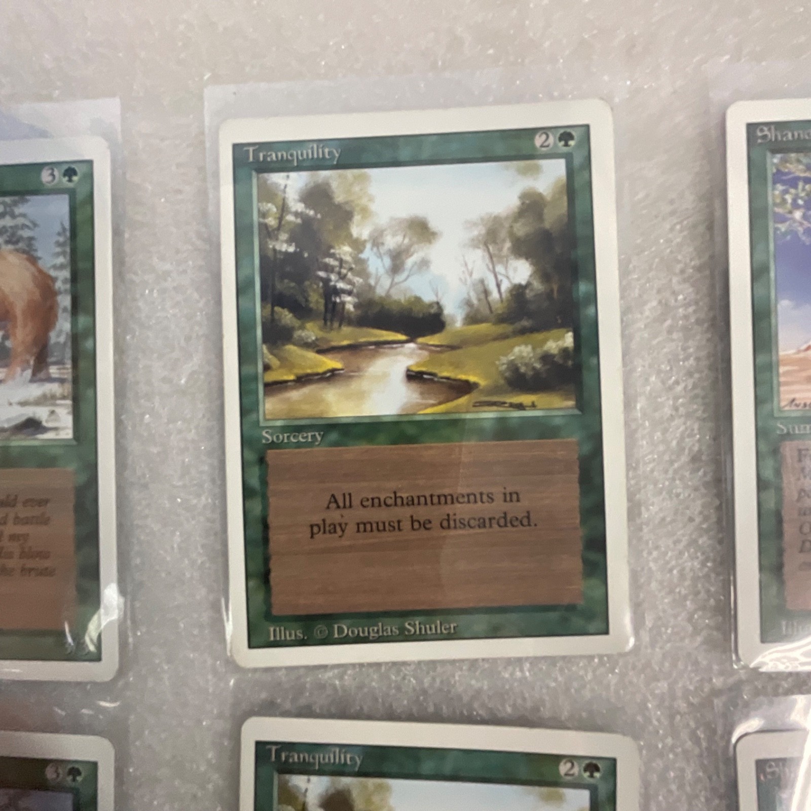MTG 20 Card Green Lot Revised 3ED Llanowar Elves War Mammoth - Image 10