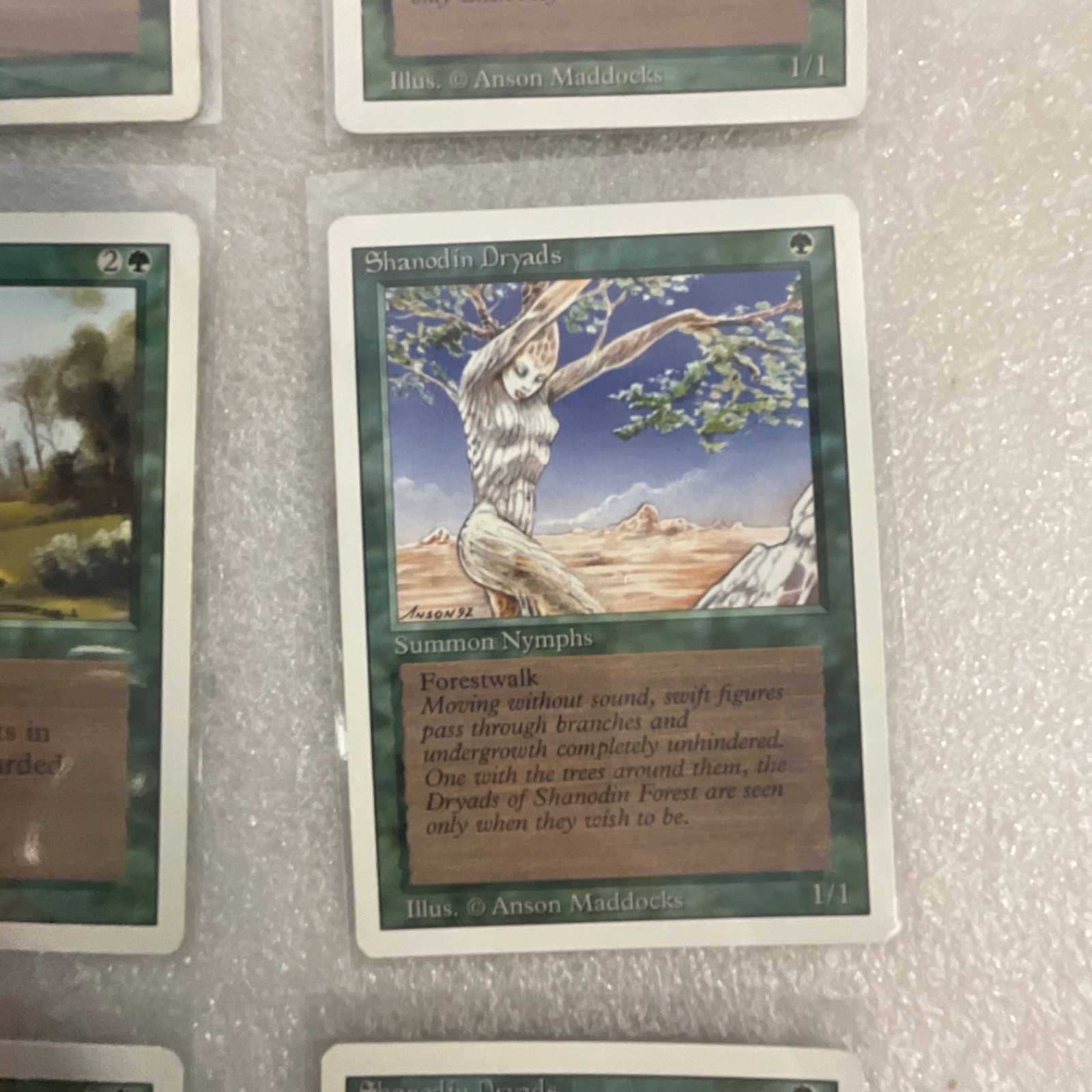 MTG 20 Card Green Lot Revised 3ED Llanowar Elves War Mammoth - Image 12