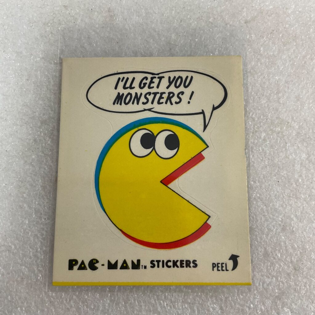 1980 Fleer Pac-Man Sticker #31 I'll Get You Monsters Ungraded - Image 1