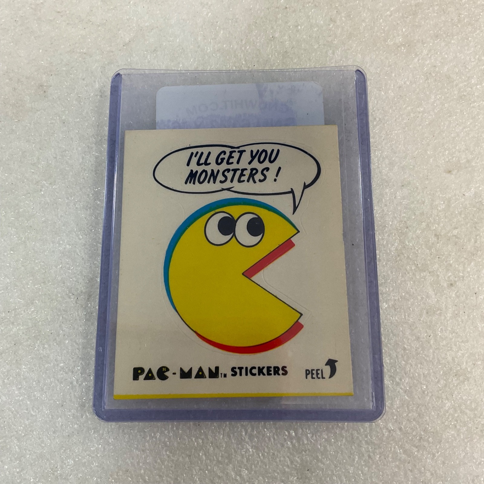 1980 Fleer Pac-Man Sticker #31 I'll Get You Monsters Ungraded - Image 3