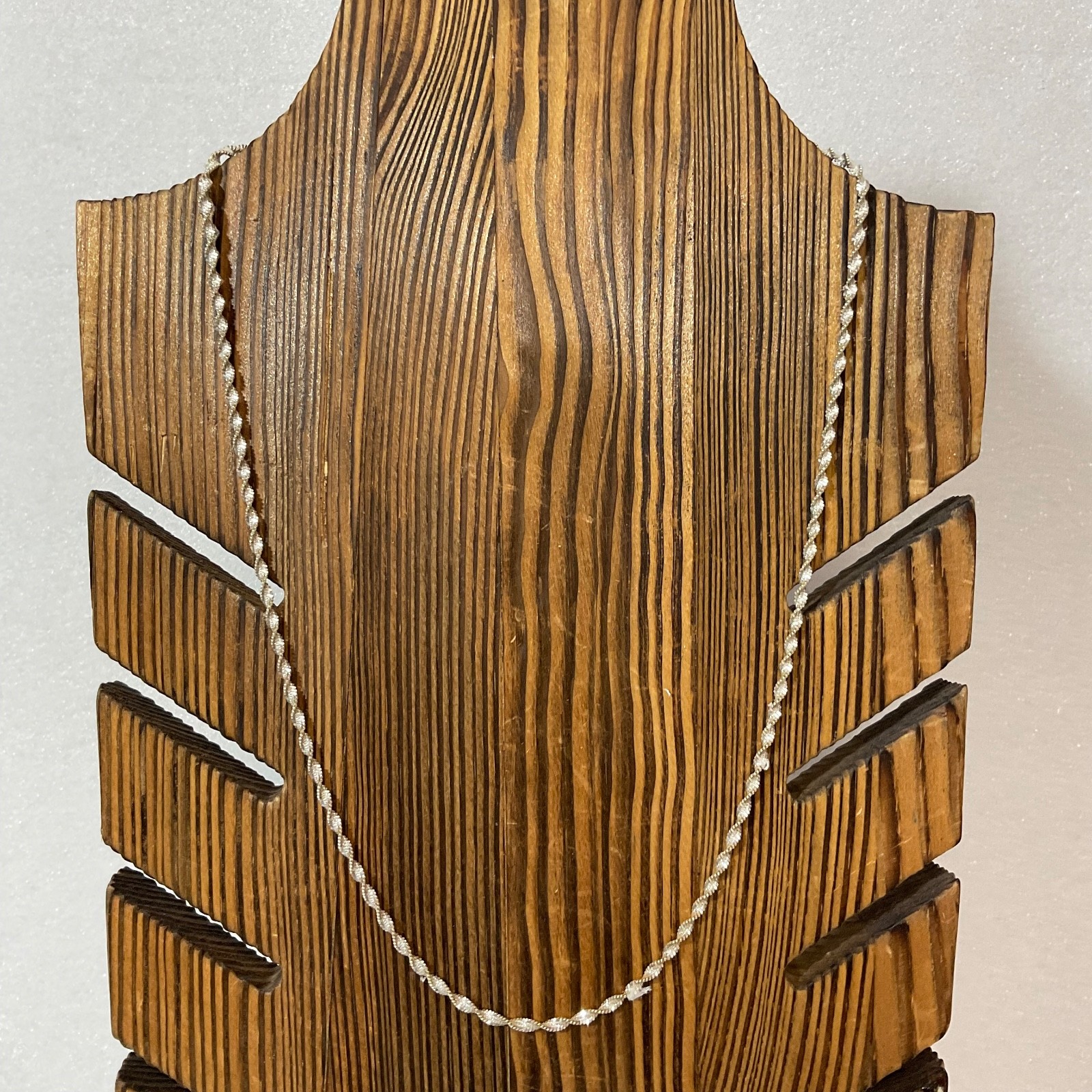 18in Italy FAS 925 Sterling Silver Diamond Cut Rope Chain Necklace 5.08g - Image 2