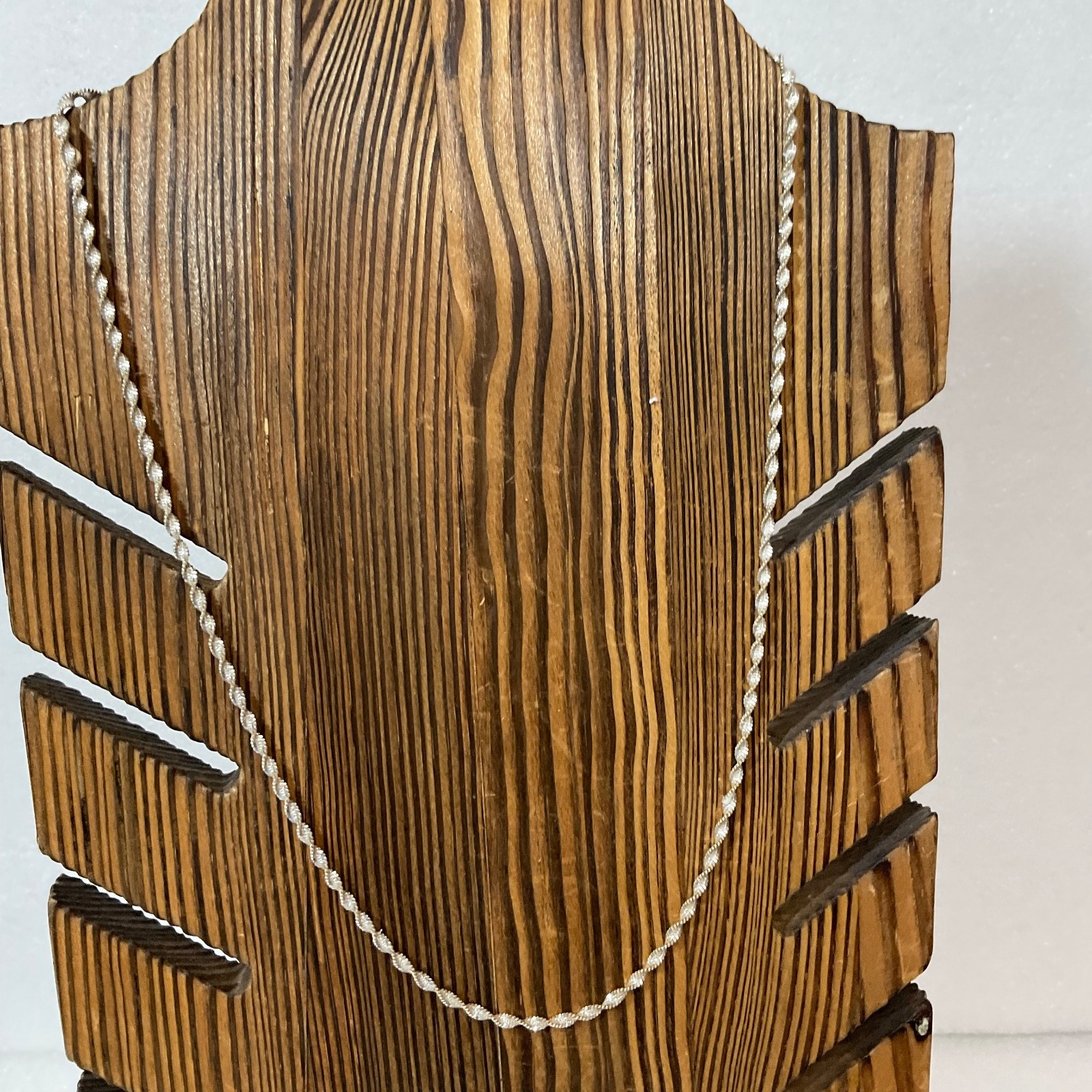 18in Italy FAS 925 Sterling Silver Diamond Cut Rope Chain Necklace 5.08g - Image 13
