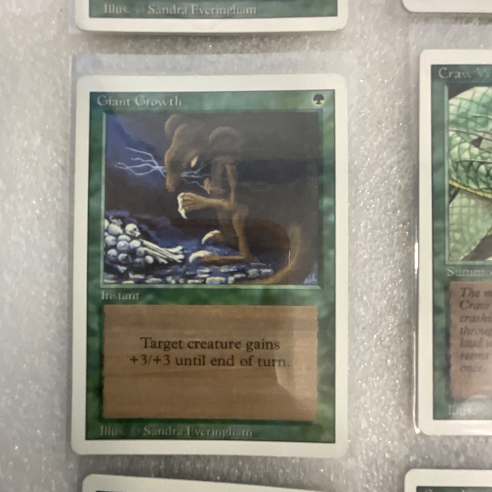 MTG 20 Card Green Lot Revised & M11 Giant Growth Craw Wurm Mixed - Image 4