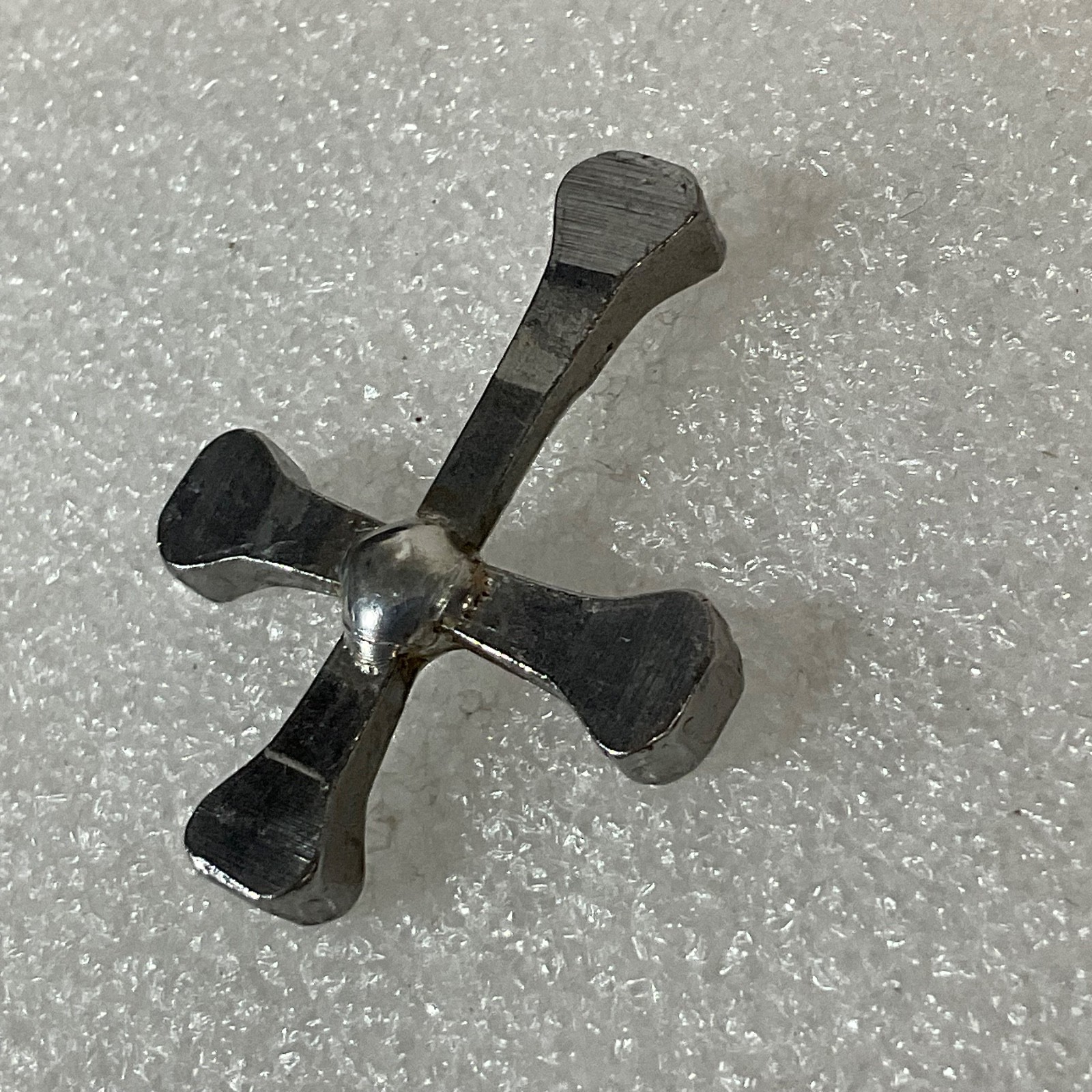 1.5in Hand Forged Metal Cross 7.72g Rustic Artisan Craft Component or Display - Image 4