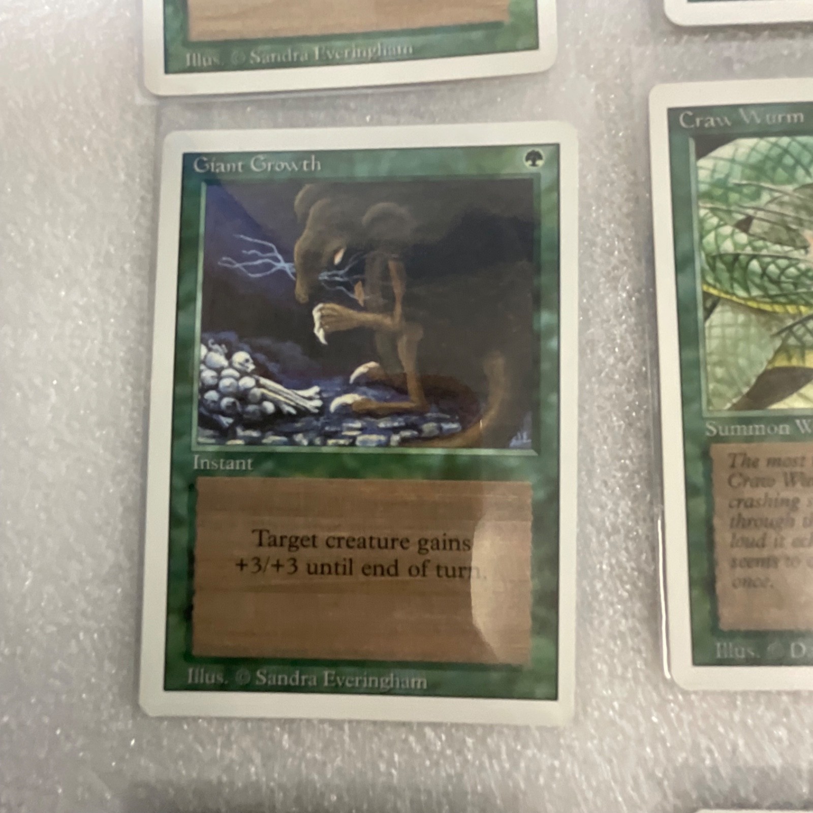 MTG 20 Card Green Lot Revised & M11 Giant Growth Craw Wurm Mixed - Image 5