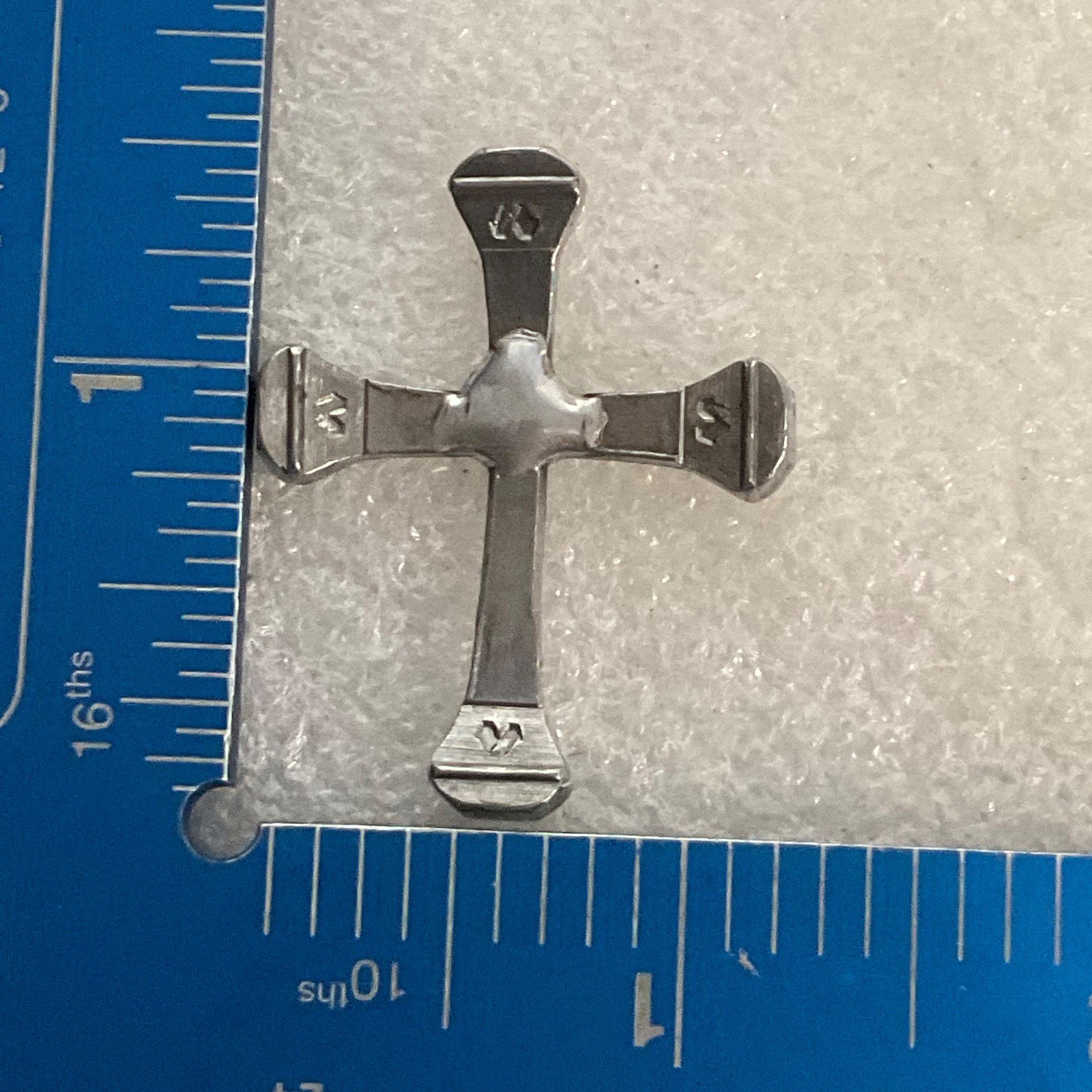 1.5in Hand Forged Metal Cross 7.72g Rustic Artisan Craft Component or Display - Image 5