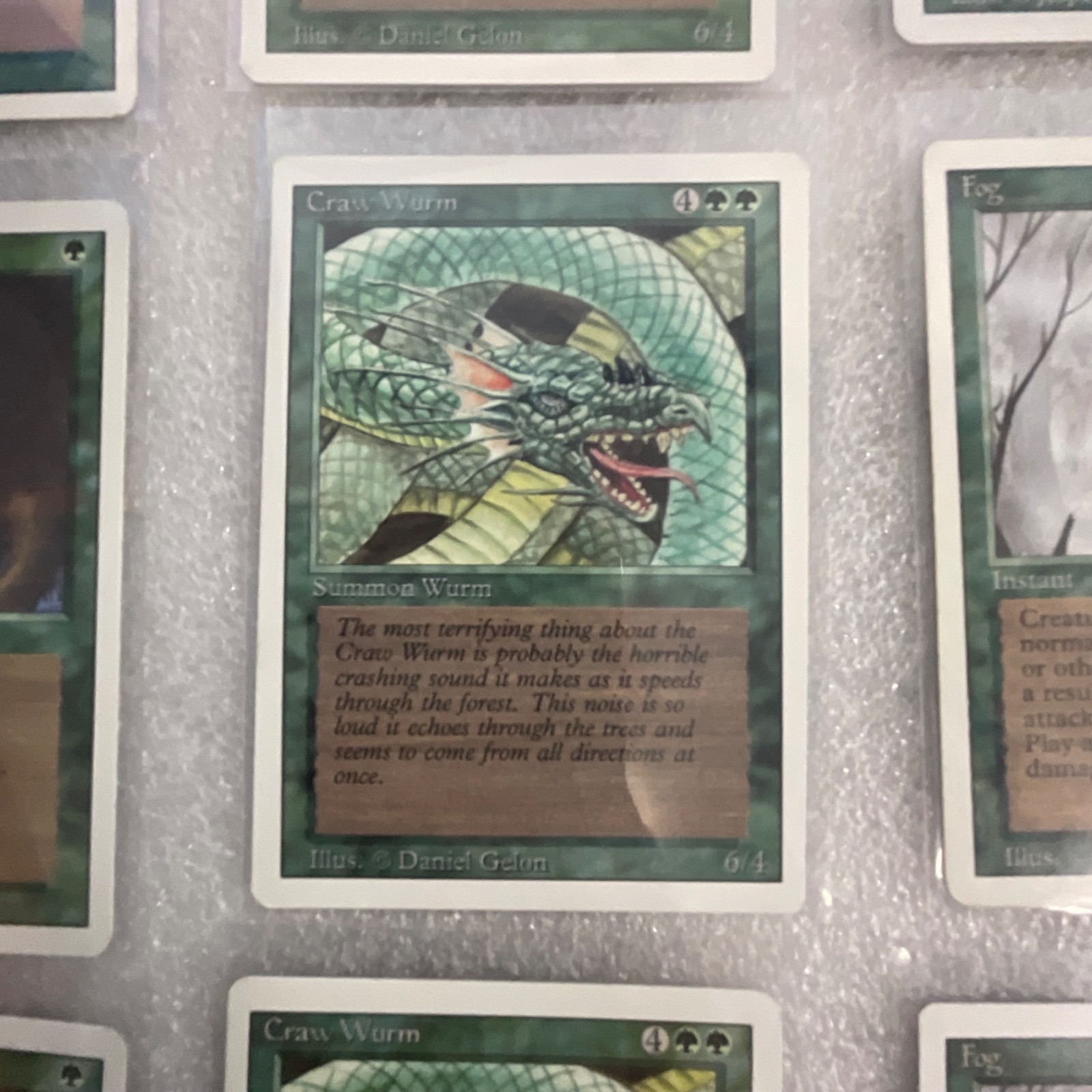 MTG 20 Card Green Lot Revised & M11 Giant Growth Craw Wurm Mixed - Image 9