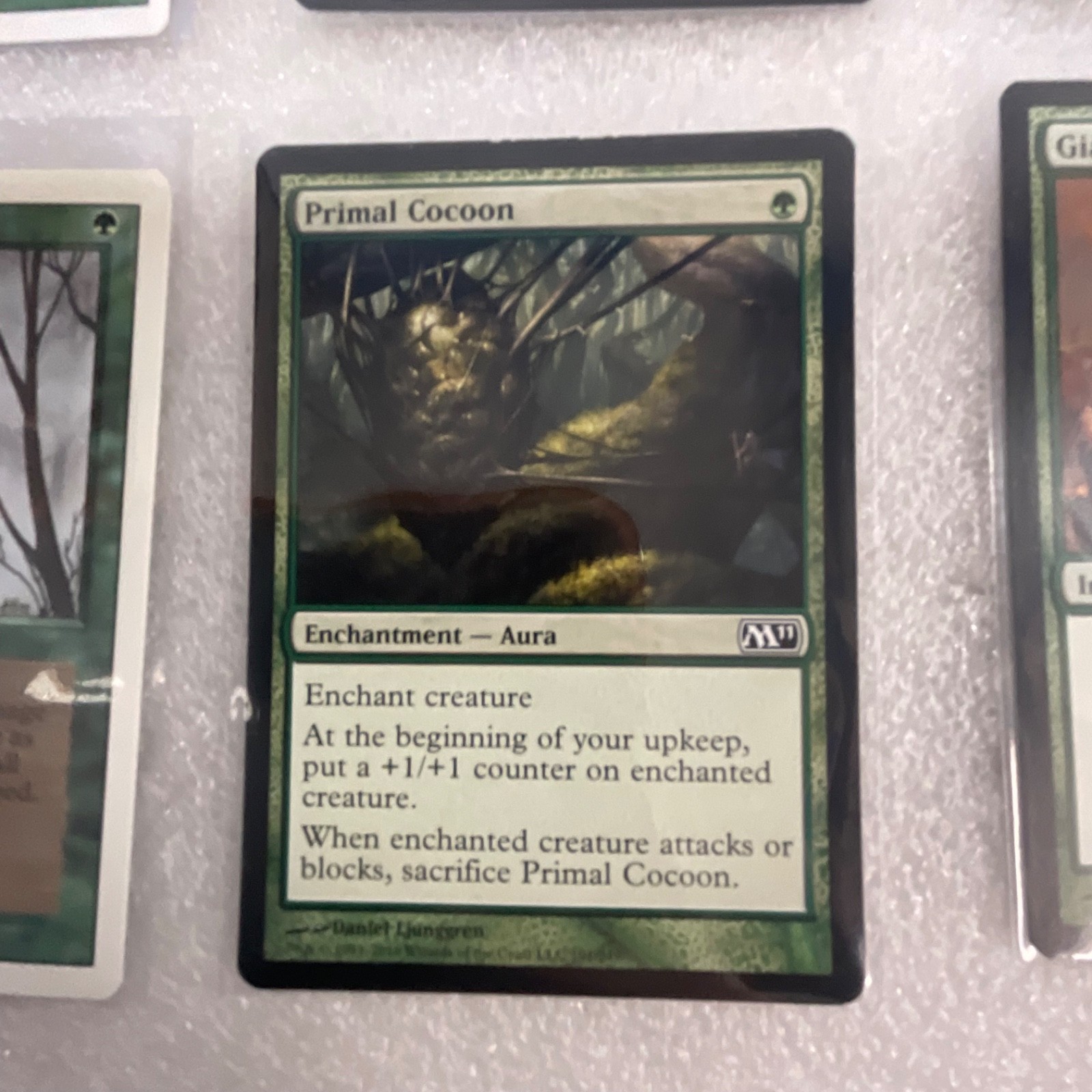 MTG 20 Card Green Lot Revised & M11 Giant Growth Craw Wurm Mixed - Image 15