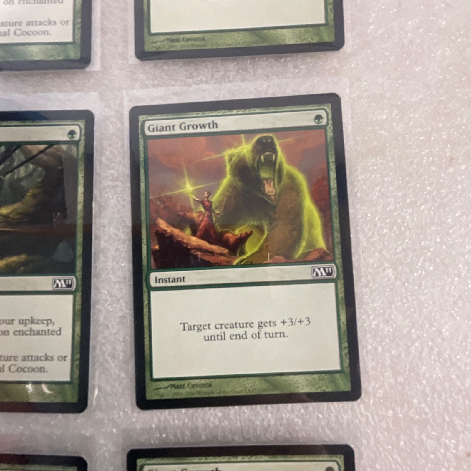 MTG 20 Card Green Lot Revised & M11 Giant Growth Craw Wurm Mixed - Image 20