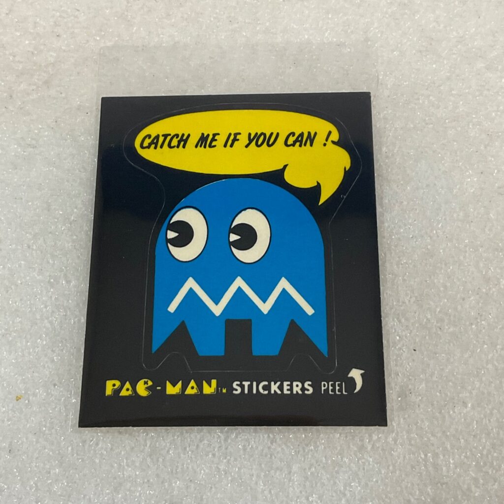 1980 Fleer Pac-Man Sticker #34 Catch Me If You Can Blue Ghost Ungraded - Image 1