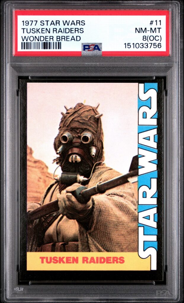 1977 Star Wars Wonder Bread #11 Tusken Raiders PSA 8 OC CERT#151033756 - Image 1