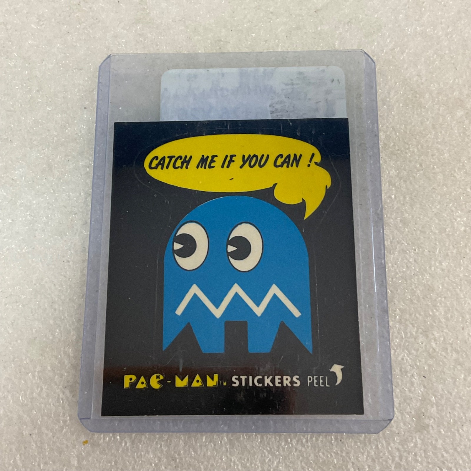 1980 Fleer Pac-Man Sticker #34 Catch Me If You Can Blue Ghost Ungraded - Image 3