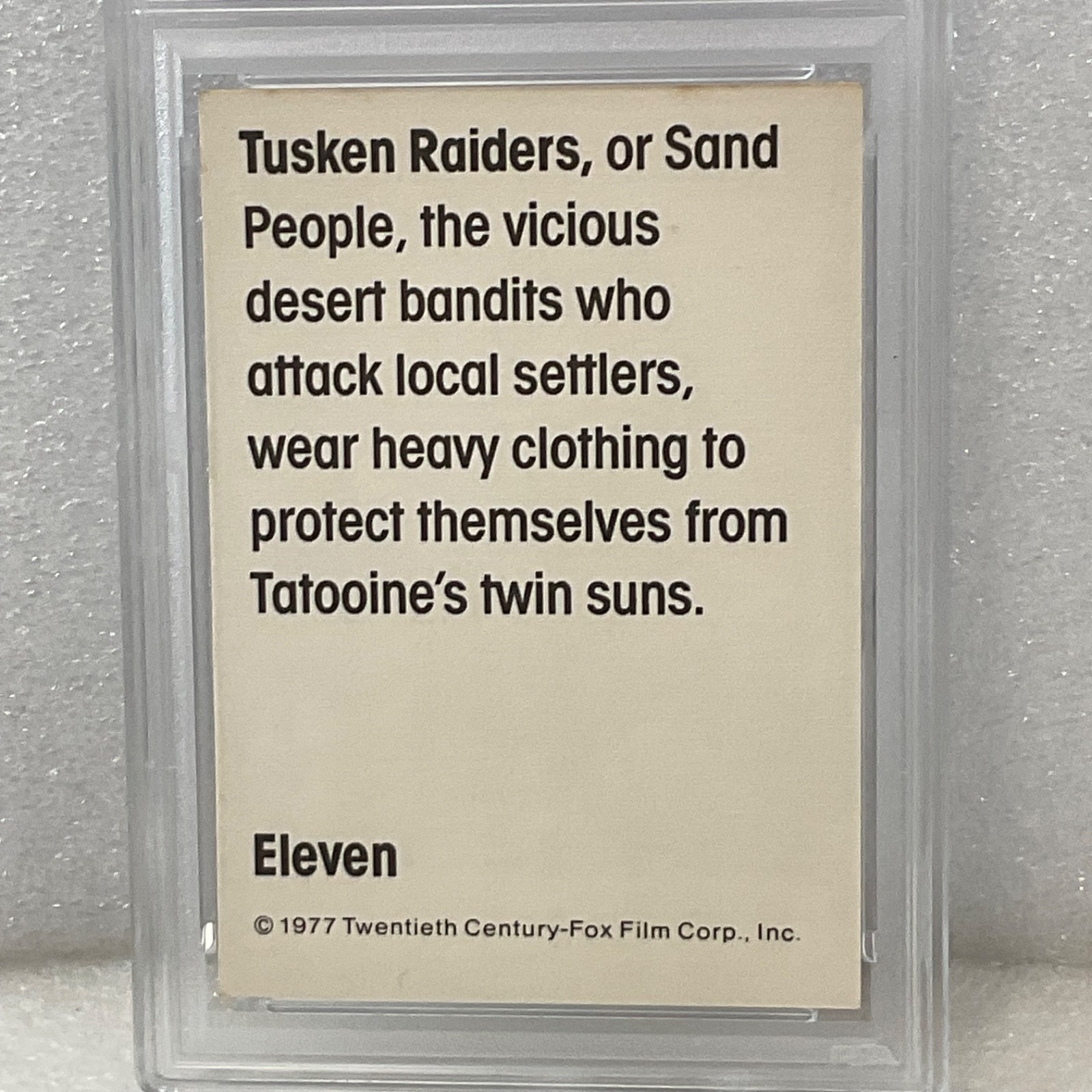 1977 Star Wars Wonder Bread #11 Tusken Raiders PSA 8 OC CERT#151033756 - Image 6