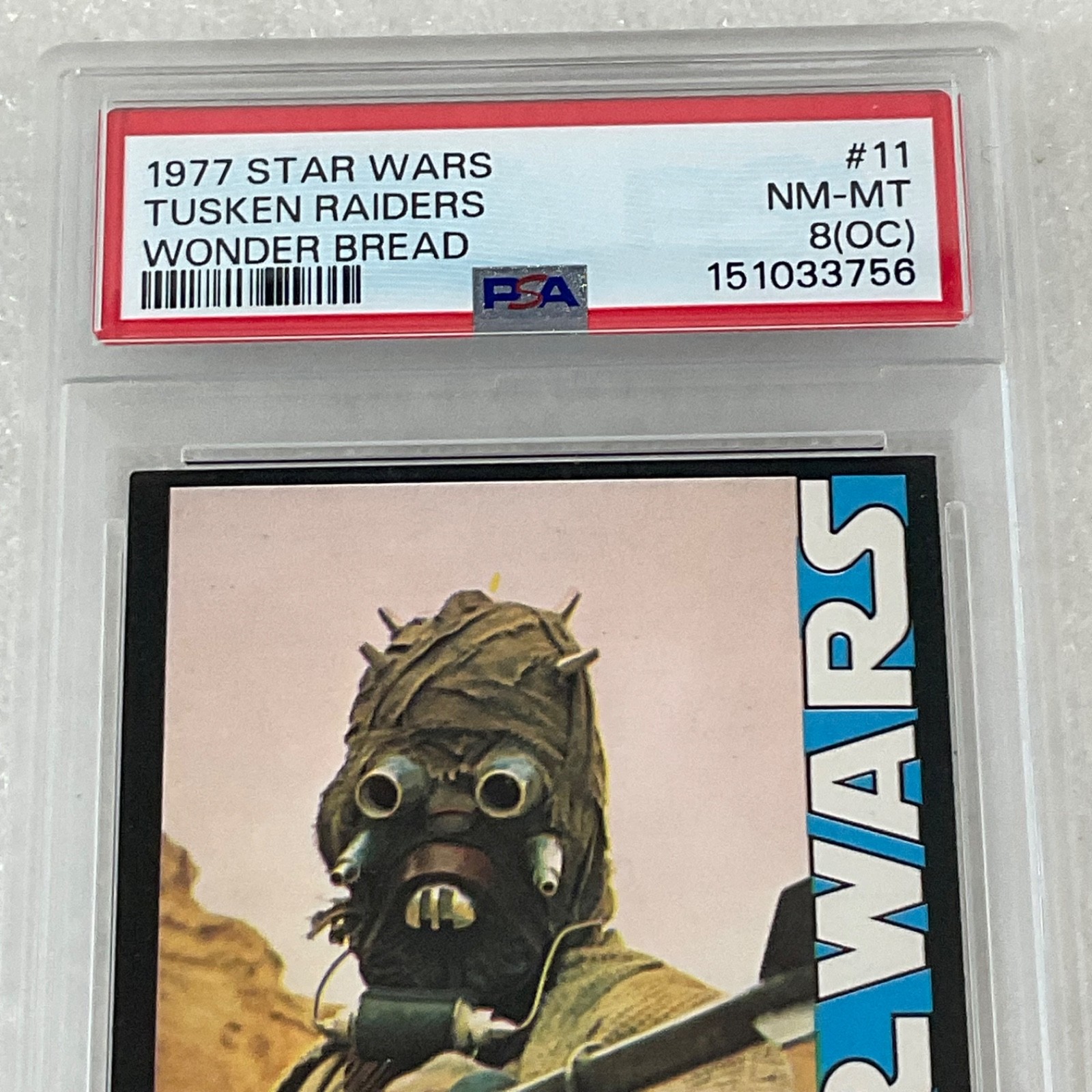 1977 Star Wars Wonder Bread #11 Tusken Raiders PSA 8 OC CERT#151033756 - Image 7