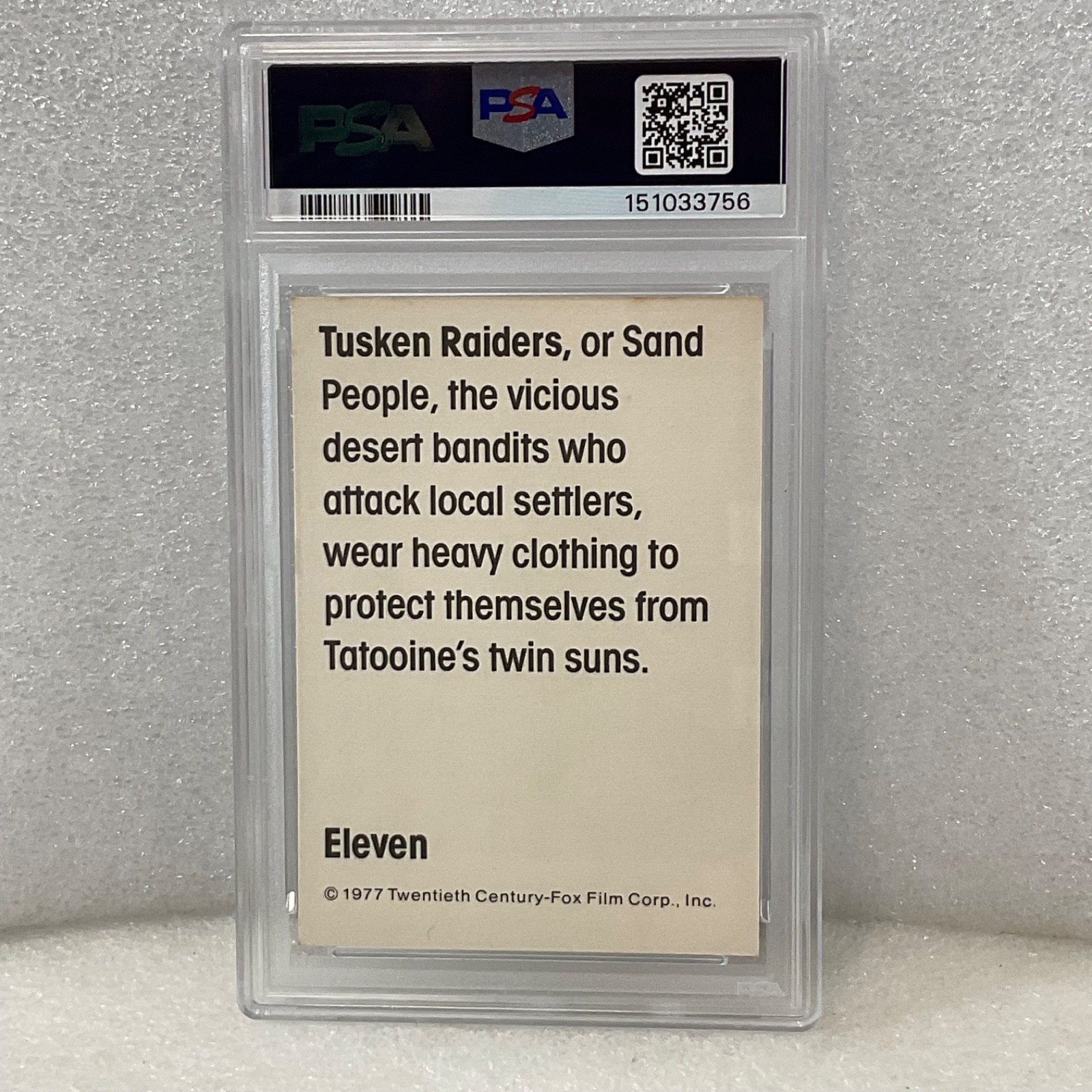 1977 Star Wars Wonder Bread #11 Tusken Raiders PSA 8 OC CERT#151033756 - Image 5
