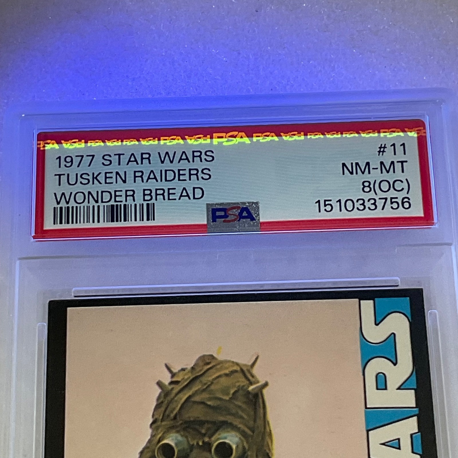 1977 Star Wars Wonder Bread #11 Tusken Raiders PSA 8 OC CERT#151033756 - Image 18