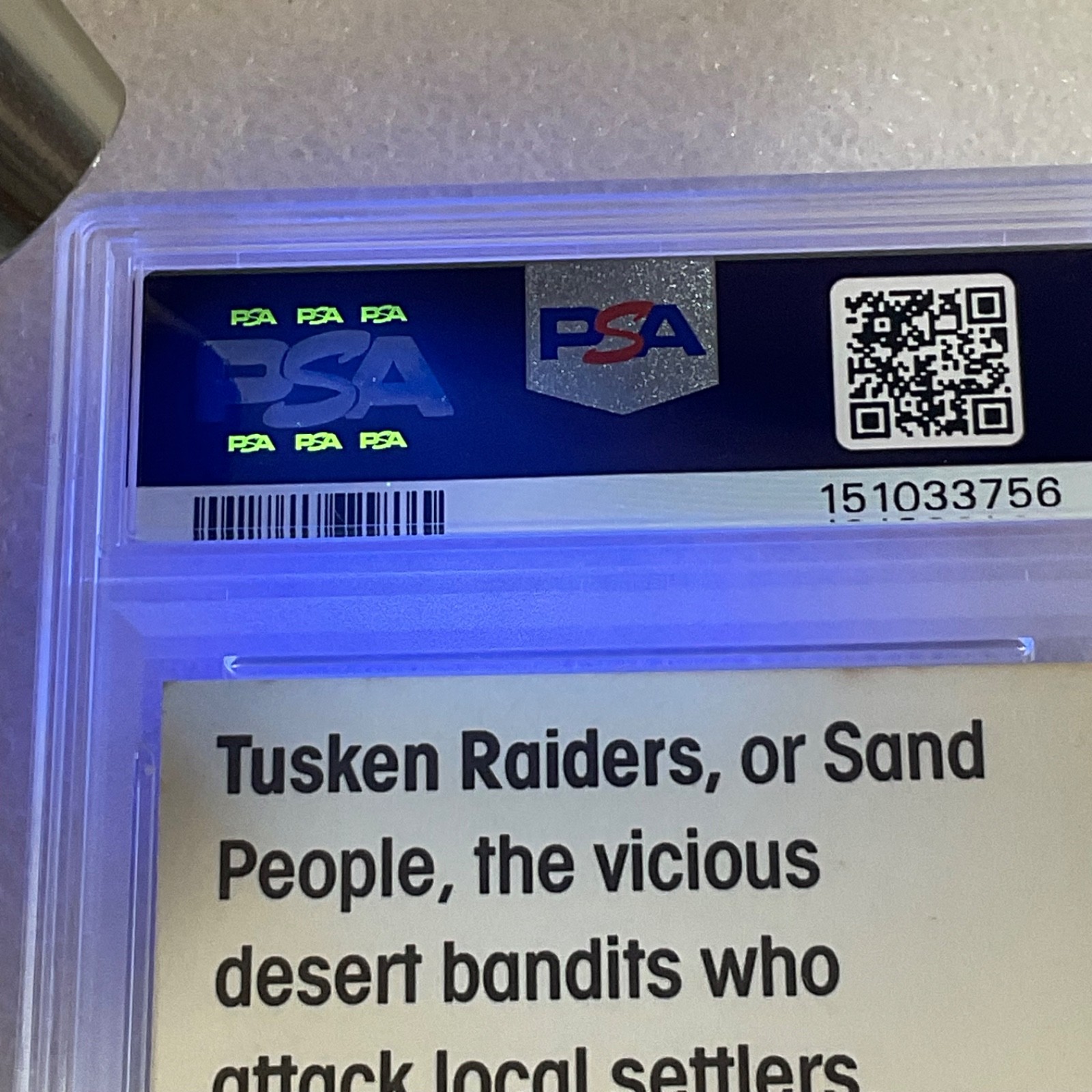 1977 Star Wars Wonder Bread #11 Tusken Raiders PSA 8 OC CERT#151033756 - Image 17